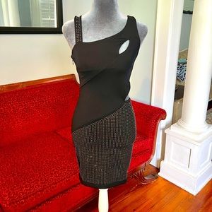 Bebe Bodycon Black dress EUC